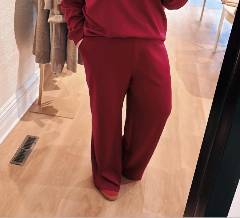 NEW ZENANA macie pants curvy in burgundy